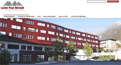 Desktop Screenshot of lycee-paul-heroult.fr